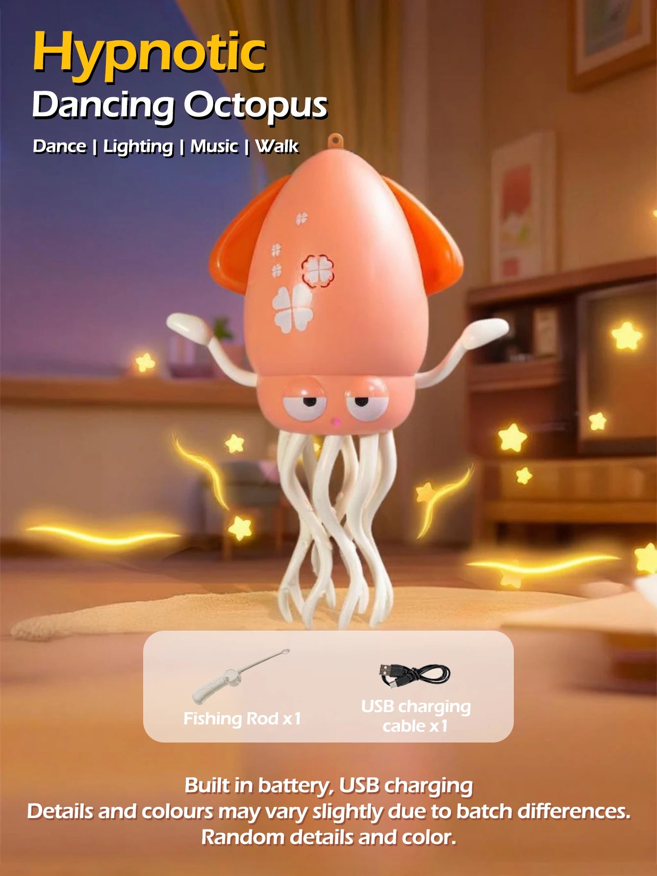 Electronic Pet With Music Toy Charging Escape Crab Dancing Octopus Auto-sensing Function Crawling Avoiding Obstacles kids gifts