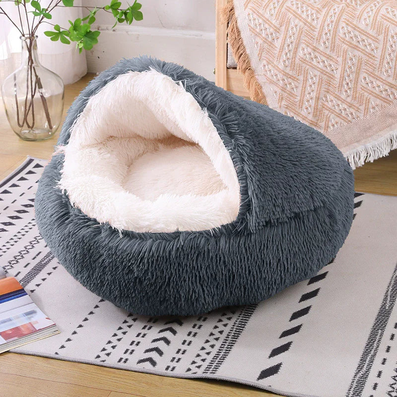 Round Dog Bed Winter Warm Cat Bed Plush Basket for Dog Washable Pet Bed for Small Medium Large Dog Sofa Cat