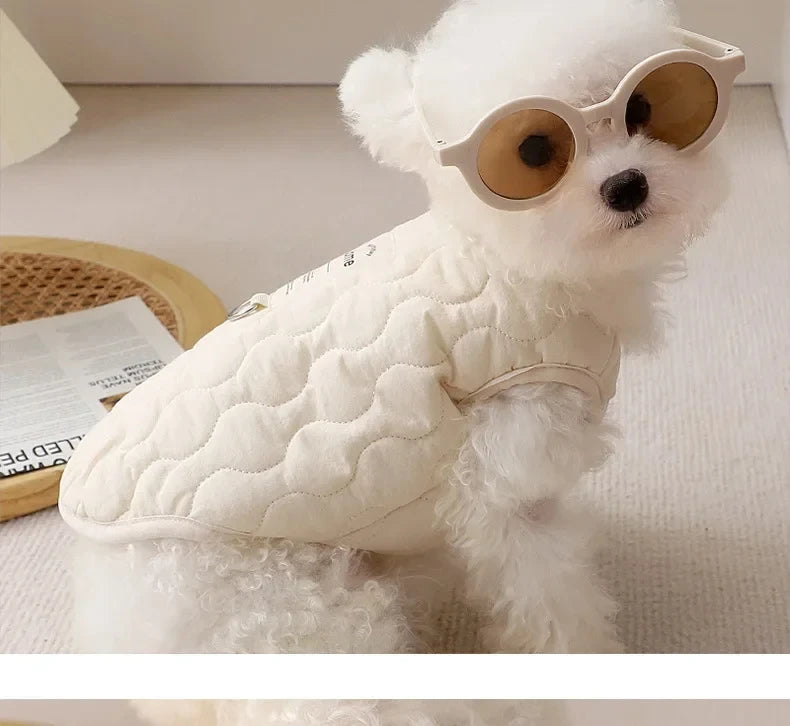 Winter Warm Dog Vest Coat Jacket with D-ring for Small Medium Dogs Puppy Vest Clothes Cotton Pet Jacket Dog Costume 골든리트리버