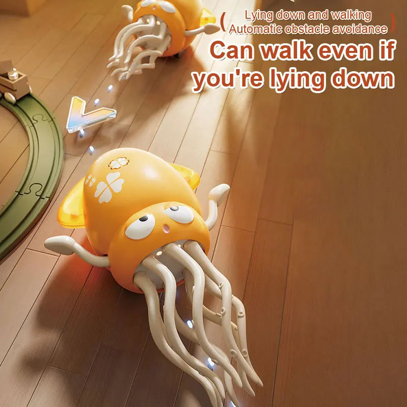 Electronic Pet With Music Toy Charging  Escape Crab Dancing Octopus Auto-sensing Function Crawling Avoiding Obstacles kids gifts