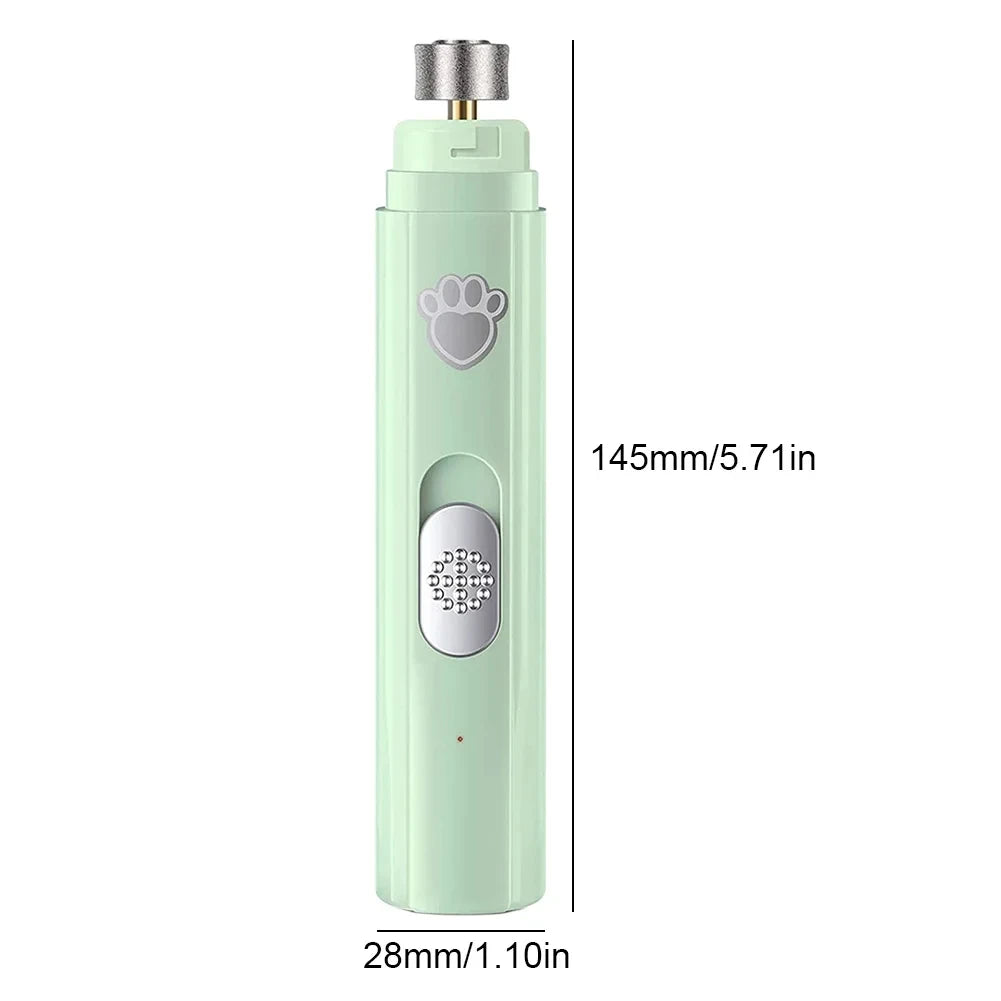 Durable Electric Dog Nail Grinder Pet Nail Clipper USB Rechargeable Pet Nail Trimmers Painless with Polisher Wheel for Pets