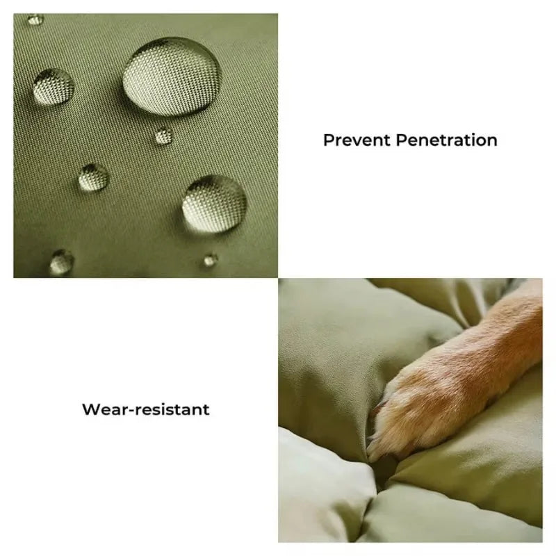 Dog Beds Luxury Pet Beds Faux Leather Dog Car Seat Booster Double Seats Pet Car Seat Bed with Safety Buckle