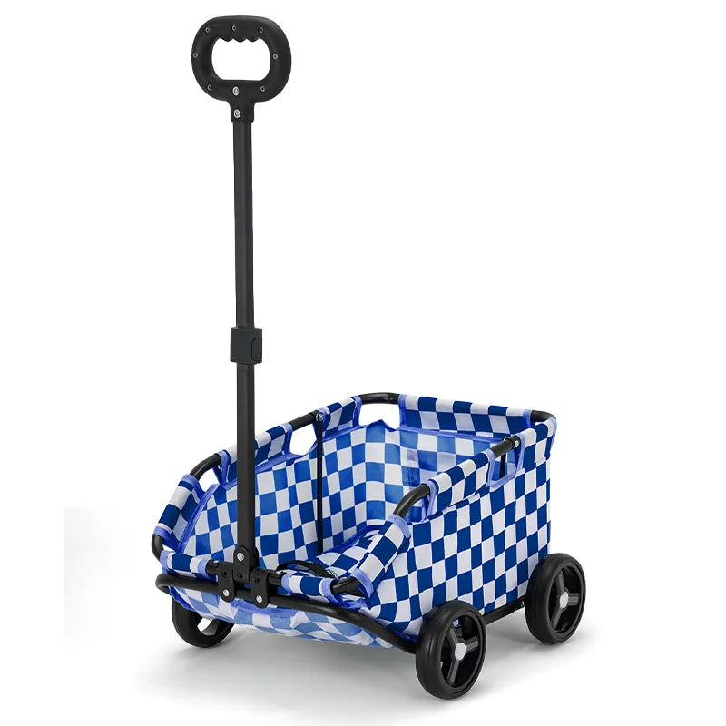 Foldable Dog and Cat Shopping Cart Small Pet Cart Teddy Dog Travel Outdoor Cat Trailer Carrying Supplies Accessories Stroller