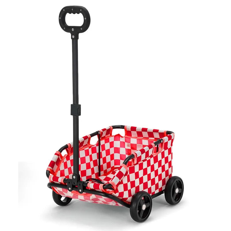 Foldable Dog and Cat Shopping Cart Small Pet Cart Teddy Dog Travel Outdoor Cat Trailer Carrying Supplies Accessories Stroller