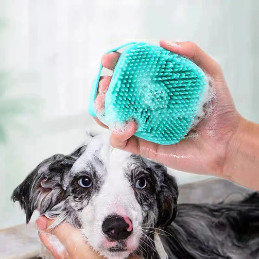 Silicone Pet Bath Brush Cleaning Massage Cat Brush Soft Skin-Free Dog Brush Soft Hair Bath Silicone Deep Cleaning Pet Comb
