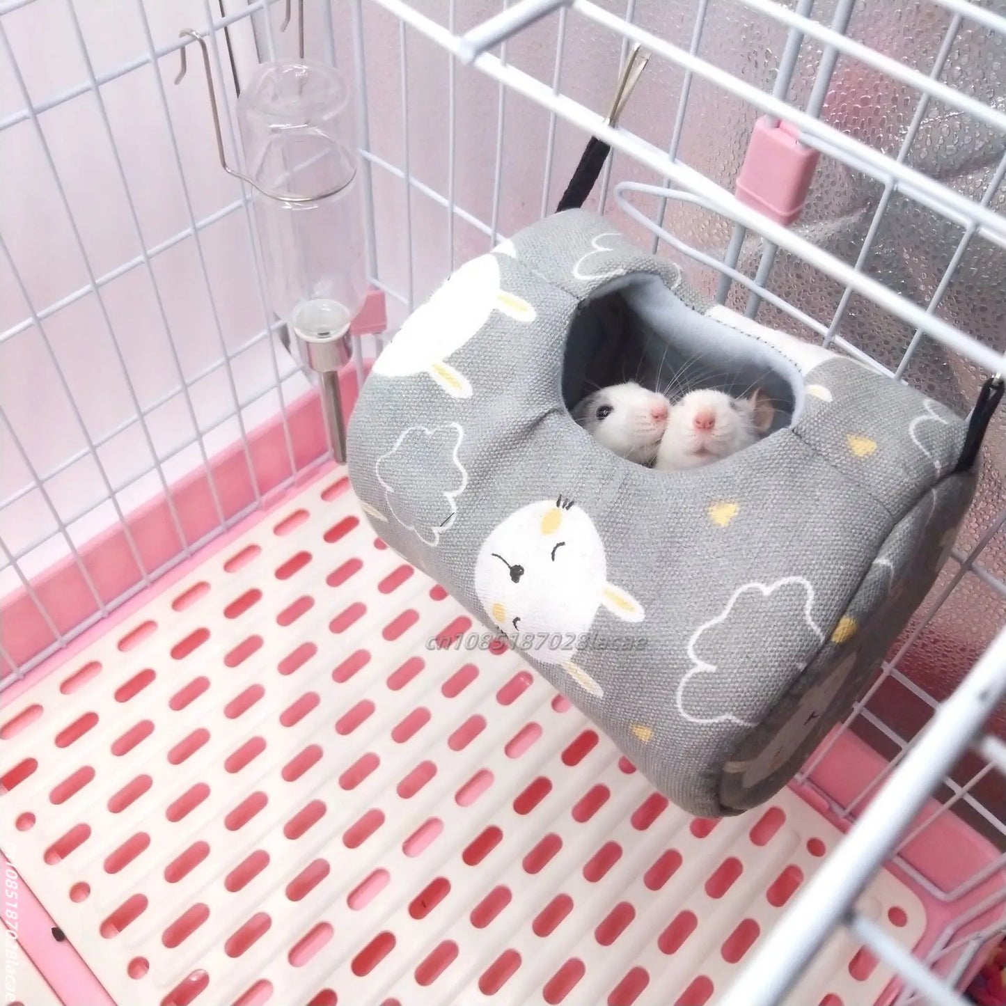 Hamster House Warm Soft Beds And Houses Rodent Cage Printed Hammock for Rats Cotton Guinea Pig Hanging Cage Small Animal