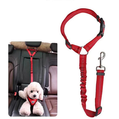 Adjustable Reflective 2-in-1 Pet Car Backseat Belt Durable Nylon Safety Dog Leash for Small to Large Dogs Fashion Pet Travel