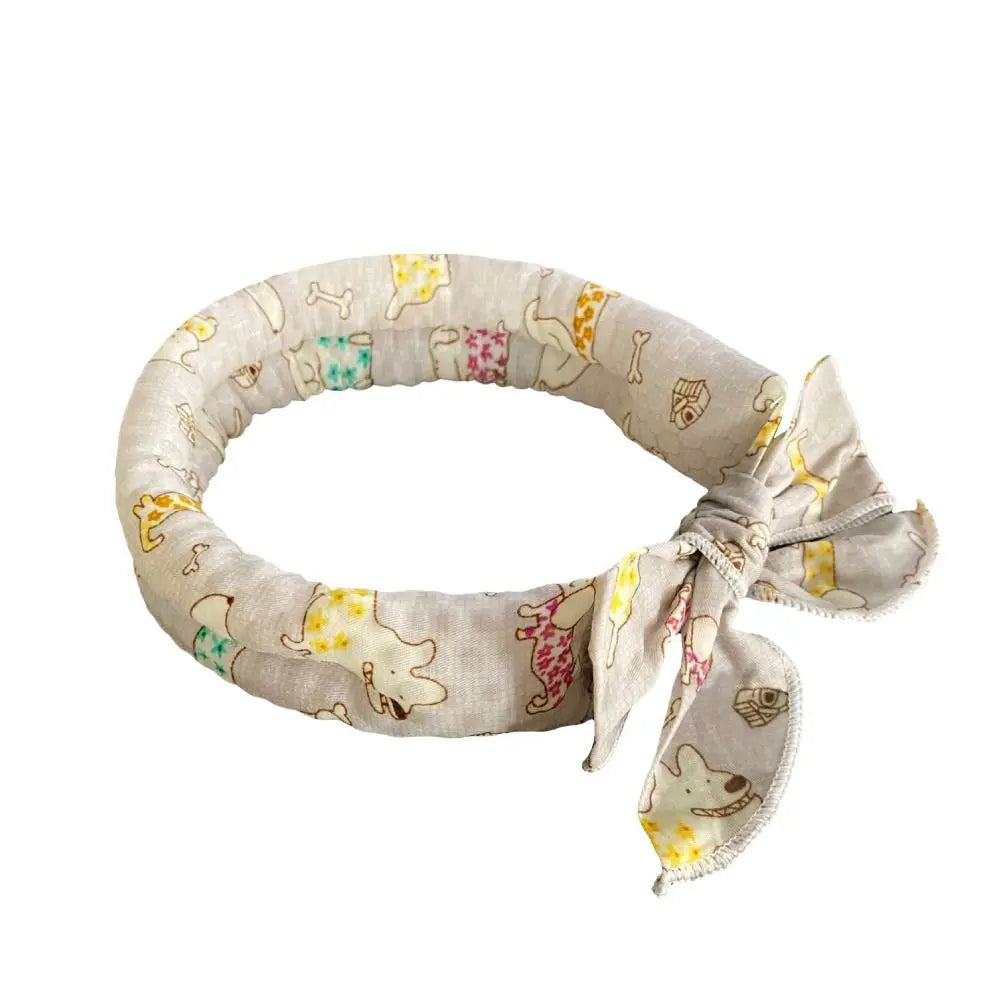 Durable Cute Dog Cooling Bandana Adjustable Fast Cooling Cat Cooling Ice Scarf Reusable Pet Supplies Pet