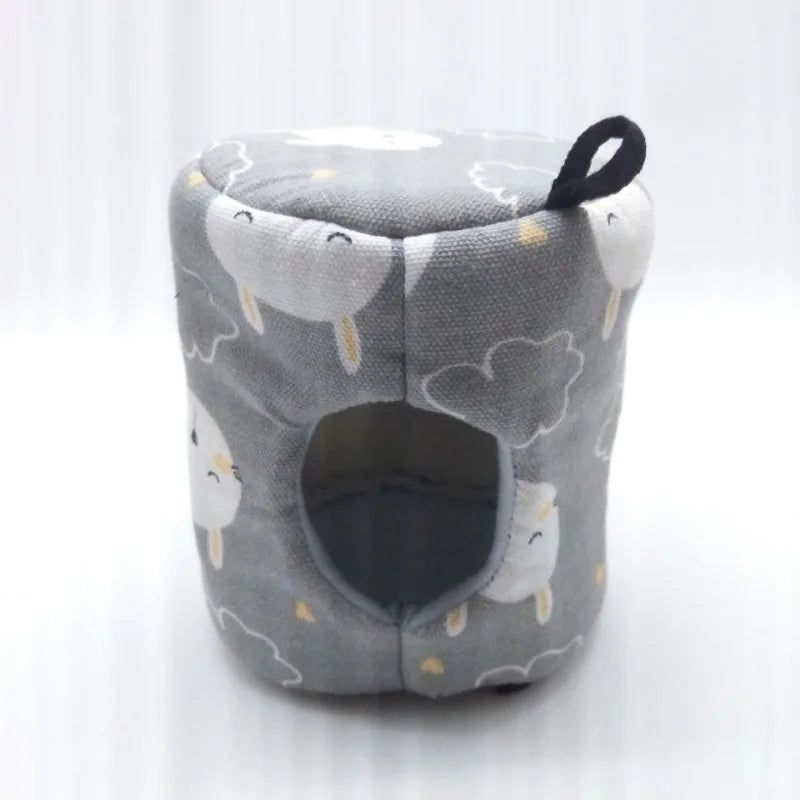 Hamster House Warm Soft Beds And Houses Rodent Cage Printed Hammock for Rats Cotton Guinea Pig Hanging Cage Small Animal