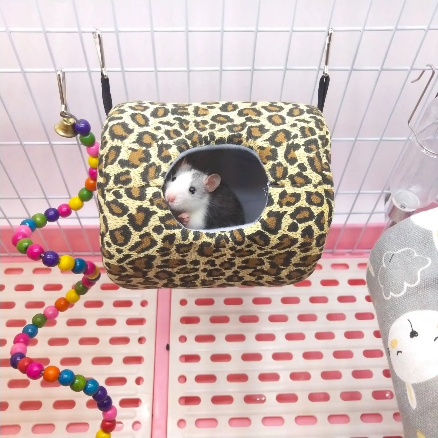 Hamster House Warm Soft Beds And Houses Rodent Cage Printed Hammock for Rats Cotton Guinea Pig Hanging Cage Small Animal