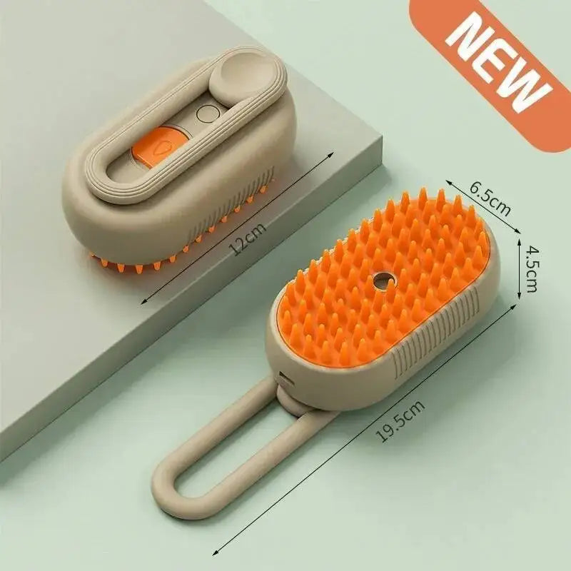 1~2pcs Steam Cat Pet Brush 3-in-1 Massage Dog Steamy Brush Spray Beauty Tangled and Loose Hair Removal Cats Grooming Comb Dogs