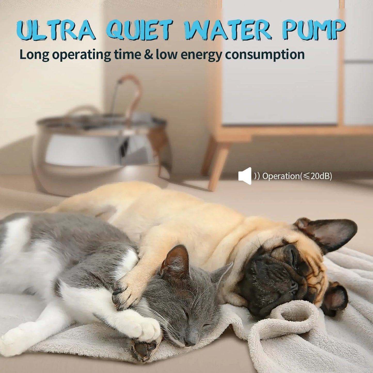 ZYFeeder 4L Cat Drinking Fountain Stainless Steel Pet Water Feeder with Window Silent Automatic Cat Dog Water Feeder Not Plug