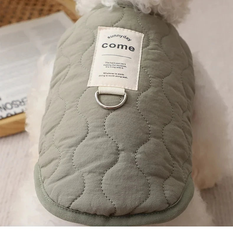 Winter Warm Dog Vest Coat Jacket with D-ring for Small Medium Dogs Puppy Vest Clothes Cotton Pet Jacket Dog Costume 골든리트리버
