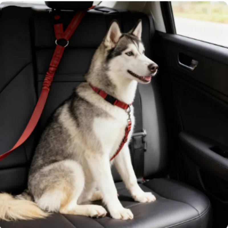 Adjustable Reflective 2-in-1 Pet Car Backseat Belt Durable Nylon Safety Dog Leash for Small to Large Dogs Fashion Pet Travel