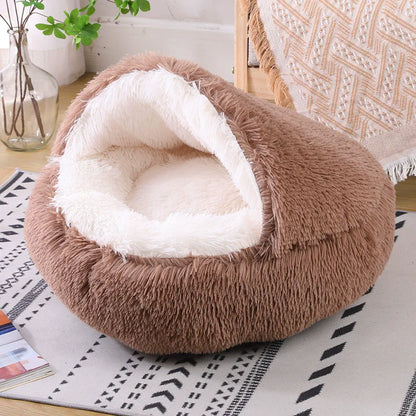 Round Dog Bed Winter Warm Cat Bed Plush Basket for Dog Washable Pet Bed for Small Medium Large Dog Sofa Cat