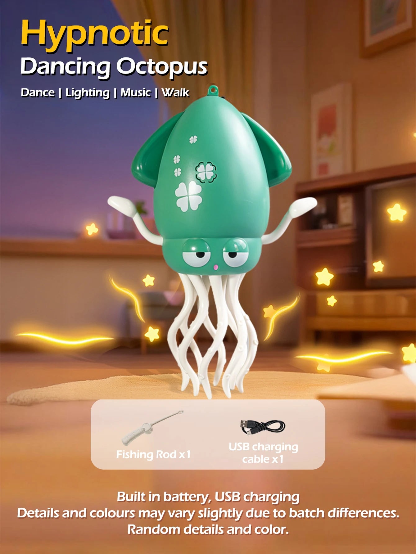 Electronic Pet With Music Toy Charging  Escape Crab Dancing Octopus Auto-sensing Function Crawling Avoiding Obstacles kids gifts