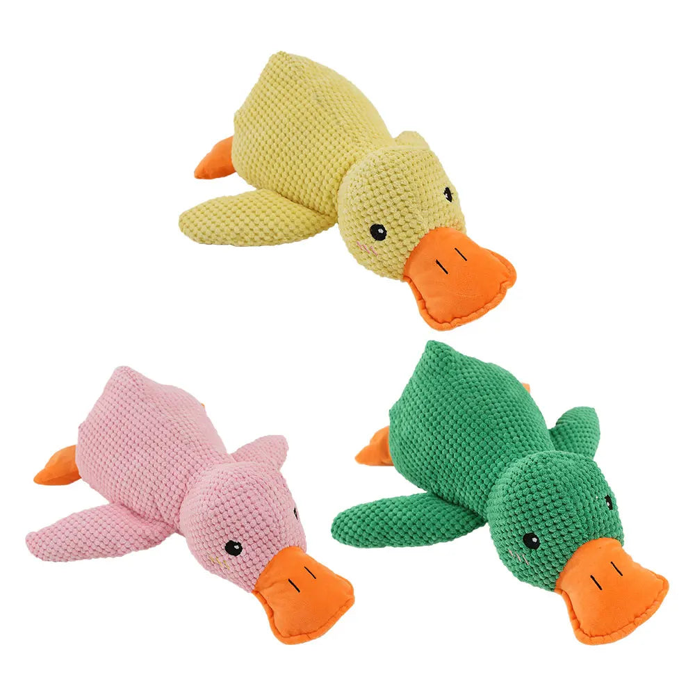Interactive Quacking Duck Toy for Dog with Real Quack Sound,Stuffed Duck Toy