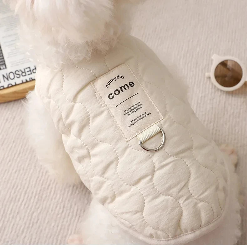 Winter Warm Dog Vest Coat Jacket with D-ring for Small Medium Dogs Puppy Vest Clothes Cotton Pet Jacket Dog Costume 골든리트리버