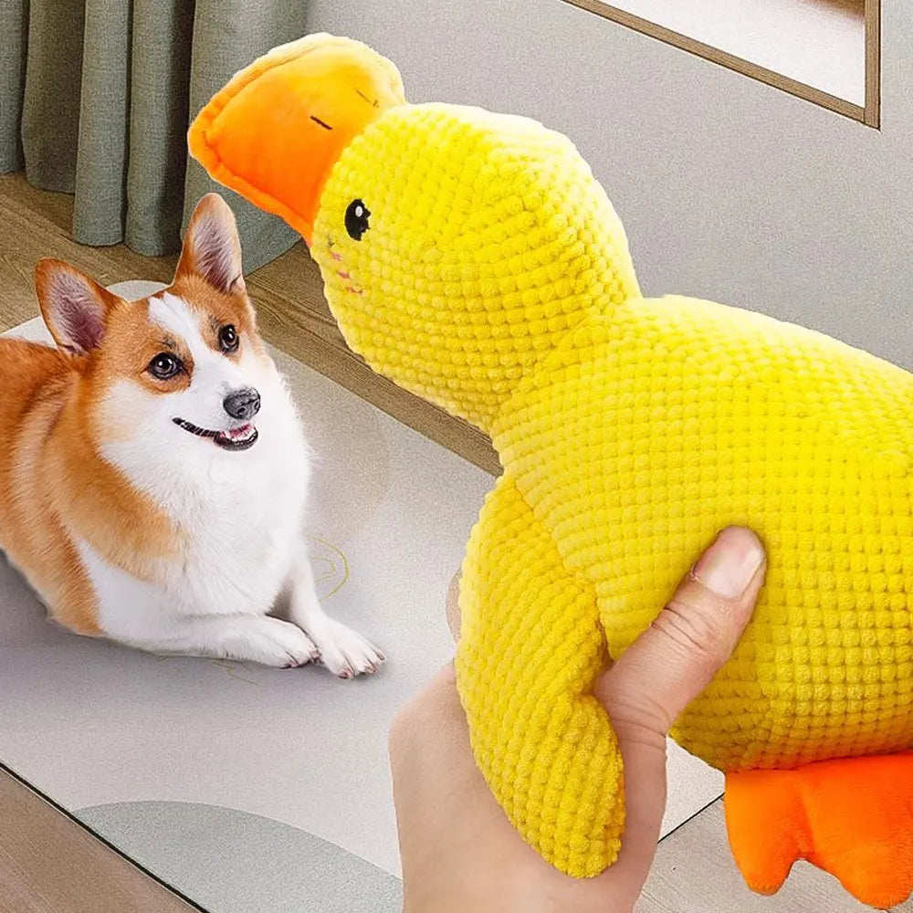 Interactive Quacking Duck Toy for Dog with Real Quack Sound,Stuffed Duck Toy
