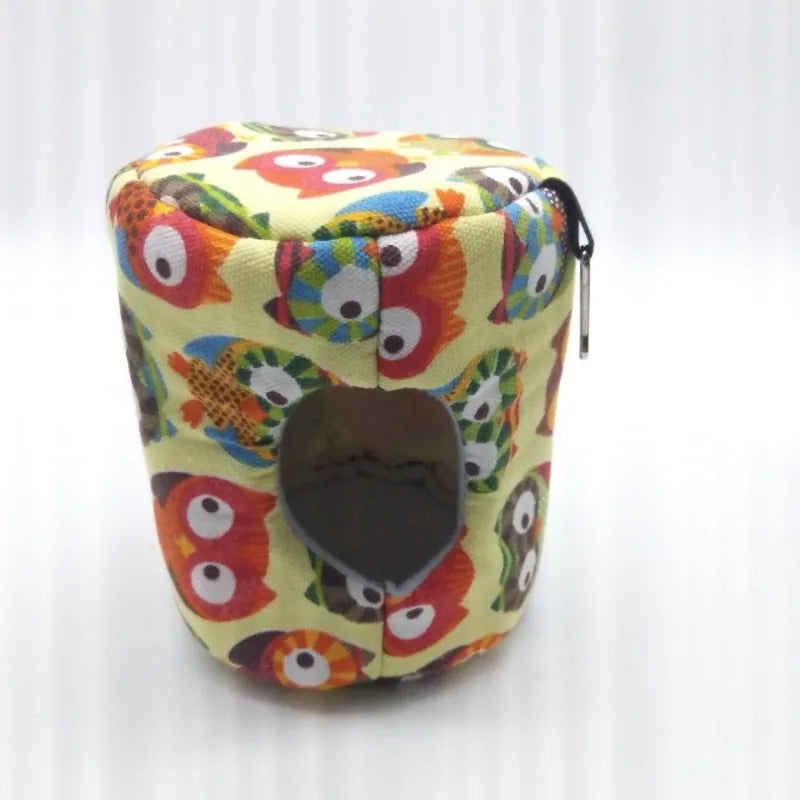Hamster House Warm Soft Beds And Houses Rodent Cage Printed Hammock for Rats Cotton Guinea Pig Hanging Cage Small Animal