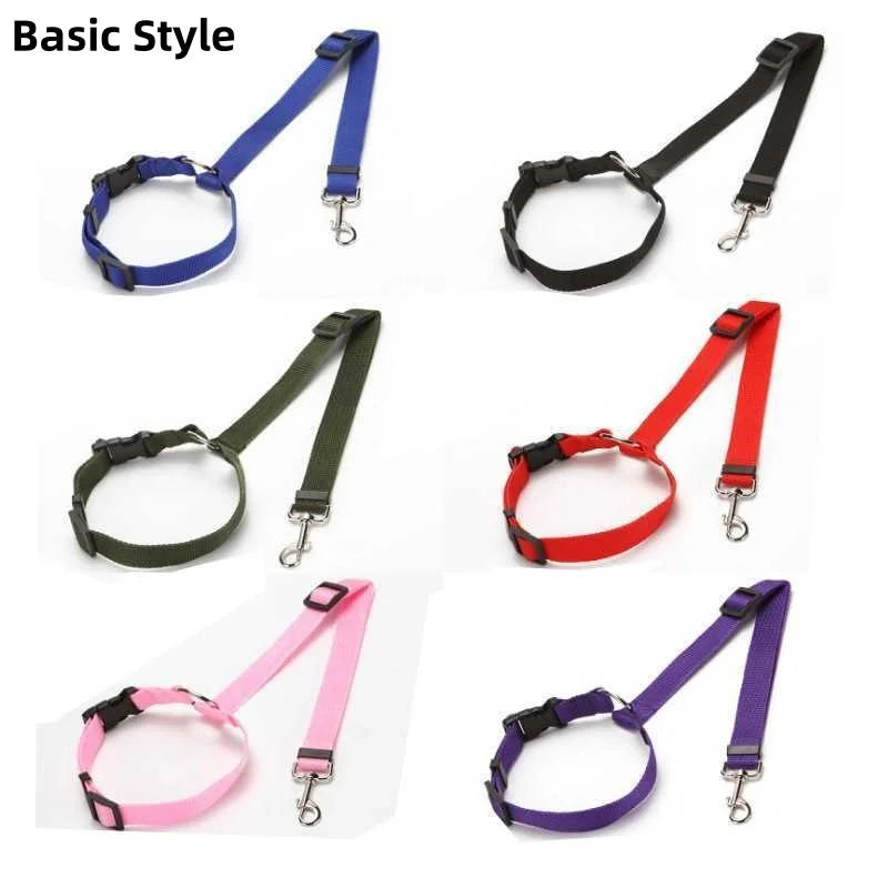 Adjustable Reflective 2-in-1 Pet Car Backseat Belt Durable Nylon Safety Dog Leash for Small to Large Dogs Fashion Pet Travel