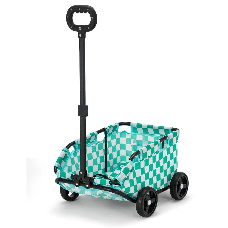 Foldable Dog and Cat Shopping Cart Small Pet Cart Teddy Dog Travel Outdoor Cat Trailer Carrying Supplies Accessories Stroller