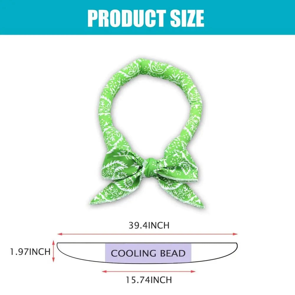 Durable Cute Dog Cooling Bandana Adjustable Fast Cooling Cat Cooling Ice Scarf Reusable Pet Supplies Pet