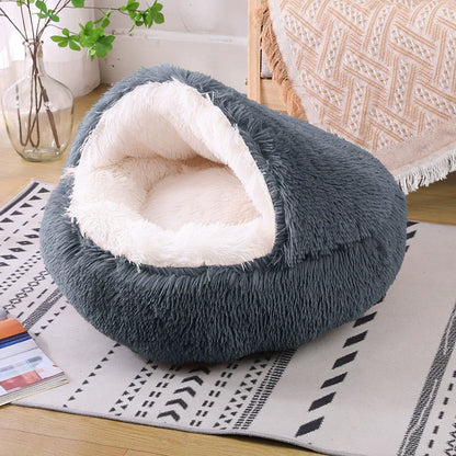 Round Dog Bed Winter Warm Cat Bed Plush Basket for Dog Washable Pet Bed for Small Medium Large Dog Sofa Cat