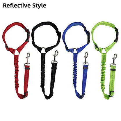 Adjustable Reflective 2-in-1 Pet Car Backseat Belt Durable Nylon Safety Dog Leash for Small to Large Dogs Fashion Pet Travel