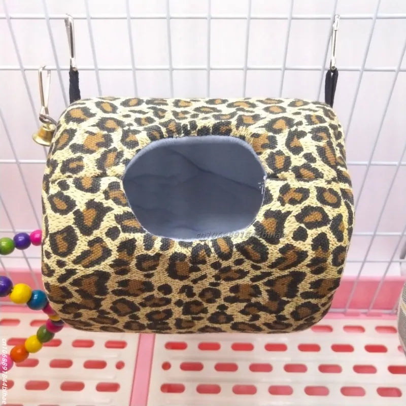 Hamster House Warm Soft Beds And Houses Rodent Cage Printed Hammock for Rats Cotton Guinea Pig Hanging Cage Small Animal