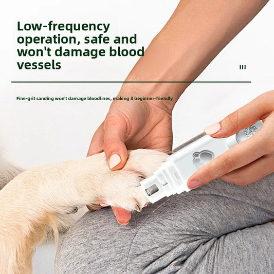 Durable Electric Dog Nail Grinder Pet Nail Clipper USB Rechargeable Pet Nail Trimmers Painless with Polisher Wheel for Pets
