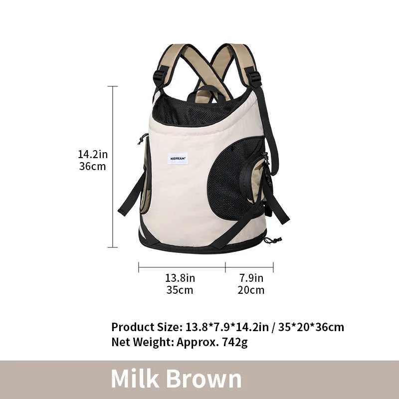 Pet Chest Backpack Front Carrying Tote Backpack Dogs and Cats Breathable Portable Outdoor Bag Shoulder Cat Bag