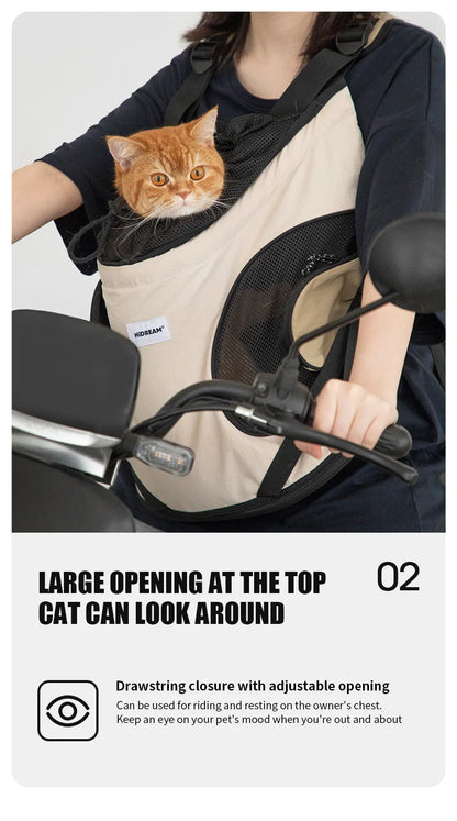 Pet Chest Backpack Front Carrying Tote Backpack Dogs and Cats Breathable Portable Outdoor Bag Shoulder Cat Bag