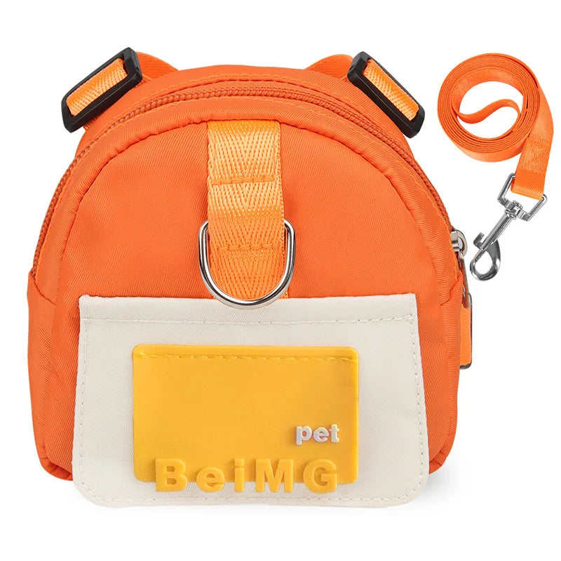 Pet Travel Traction Backpack Dog Bag Snack Toy Garbage Bag Free Hands Cat and Dog Supplies Outgoing Equipment Собака