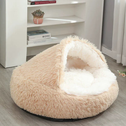 Round Dog Bed Winter Warm Cat Bed Plush Basket for Dog Washable Pet Bed for Small Medium Large Dog Sofa Cat