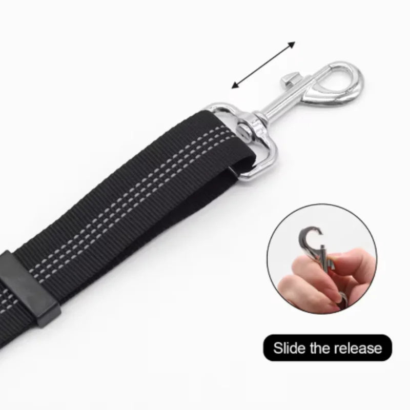 Adjustable Reflective 2-in-1 Pet Car Backseat Belt Durable Nylon Safety Dog Leash for Small to Large Dogs Fashion Pet Travel