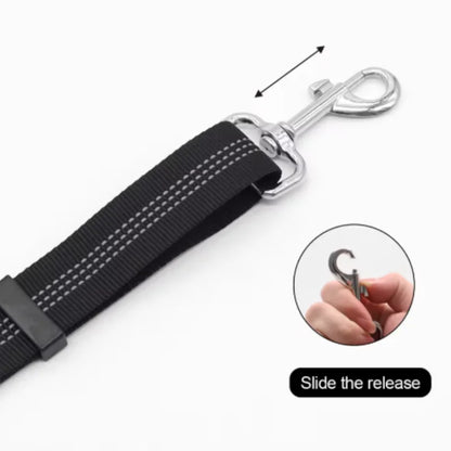 Adjustable Reflective 2-in-1 Pet Car Backseat Belt Durable Nylon Safety Dog Leash for Small to Large Dogs Fashion Pet Travel
