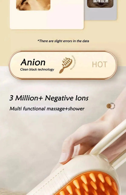 1~2pcs Steam Cat Pet Brush 3-in-1 Massage Dog Steamy Brush Spray Beauty Tangled and Loose Hair Removal Cats Grooming Comb Dogs