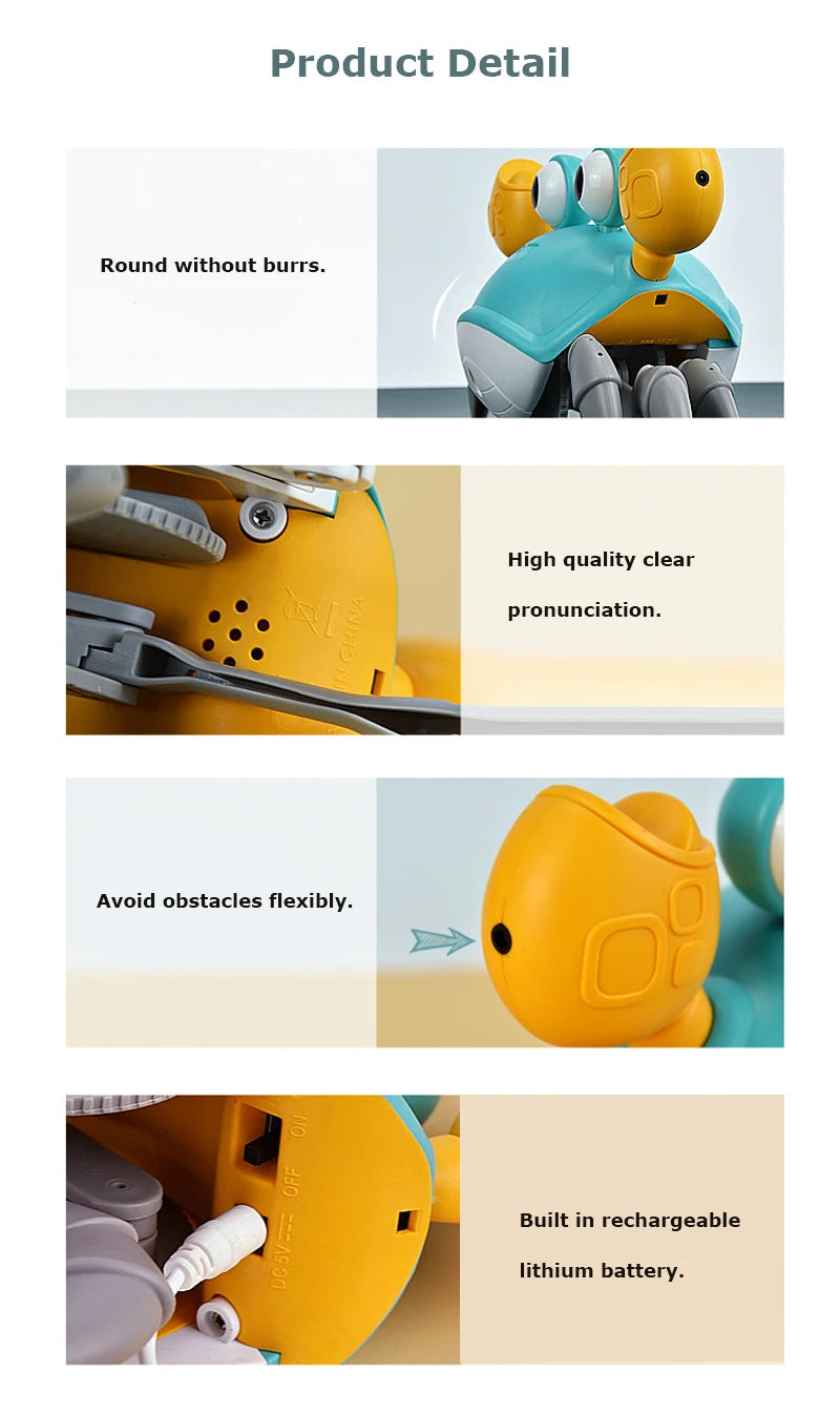 Kid Crawling Crab Toy Infant Tummy Time Induction Escape Crab Baby Learning Training Crawl Walking Toddler Development Gift