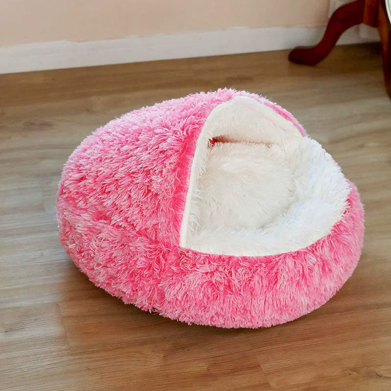 Round Dog Bed Winter Warm Cat Bed Plush Basket for Dog Washable Pet Bed for Small Medium Large Dog Sofa Cat