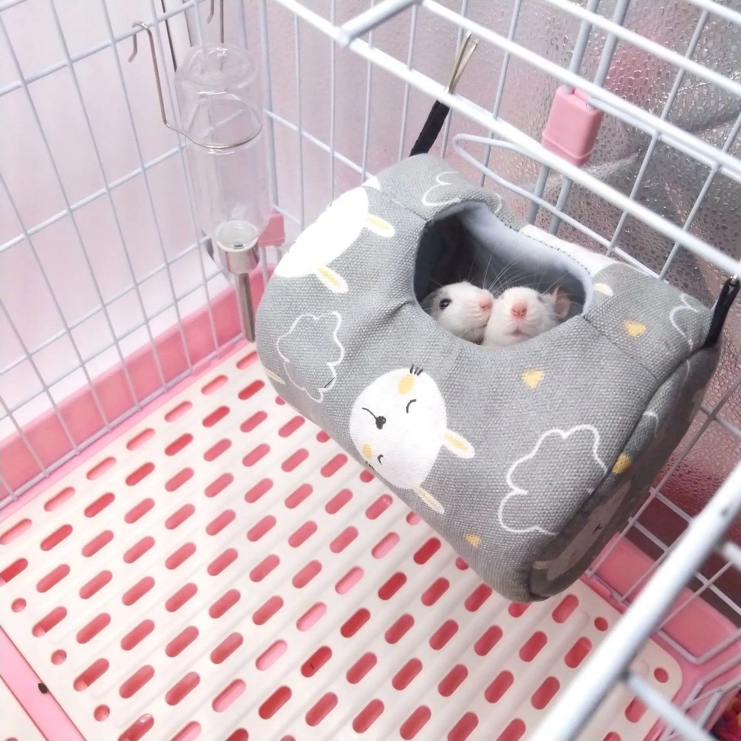 Hamster House Warm Soft Beds And Houses Rodent Cage Printed Hammock for Rats Cotton Guinea Pig Hanging Cage Small Animal