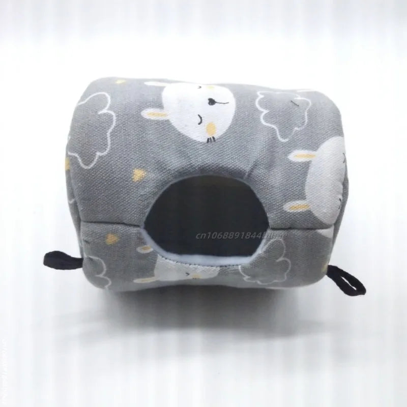 Hamster House Warm Soft Beds And Houses Rodent Cage Printed Hammock for Rats Cotton Guinea Pig Hanging Cage Small Animal