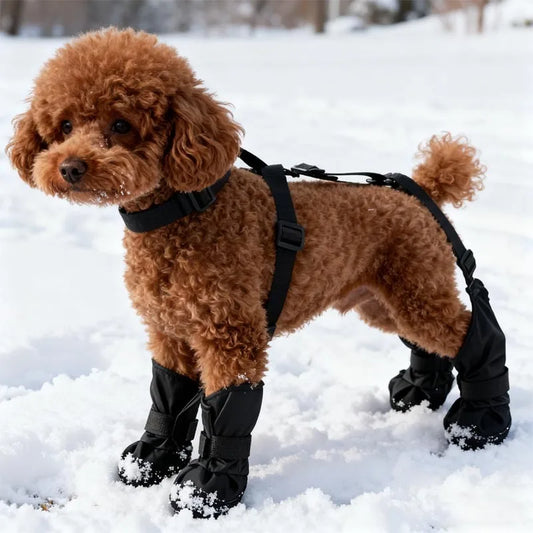 Waterproof Dog Shoes Adjustable Pet Boots for Outdoor Walking Rain Day Paw Protection Soft French Bulldog Booties Dog Show