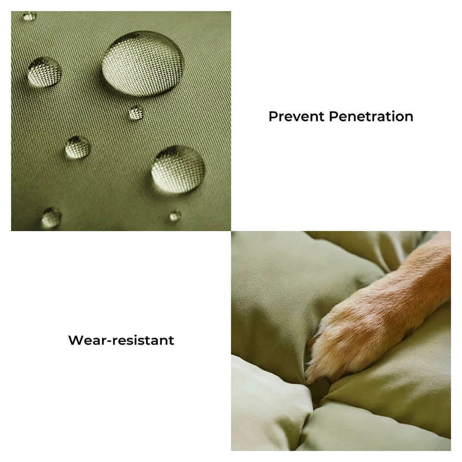 Dog Beds Luxury Pet Beds Faux Leather Dog Car Seat Booster Double Seats Pet Car Seat Bed with Safety Buckle