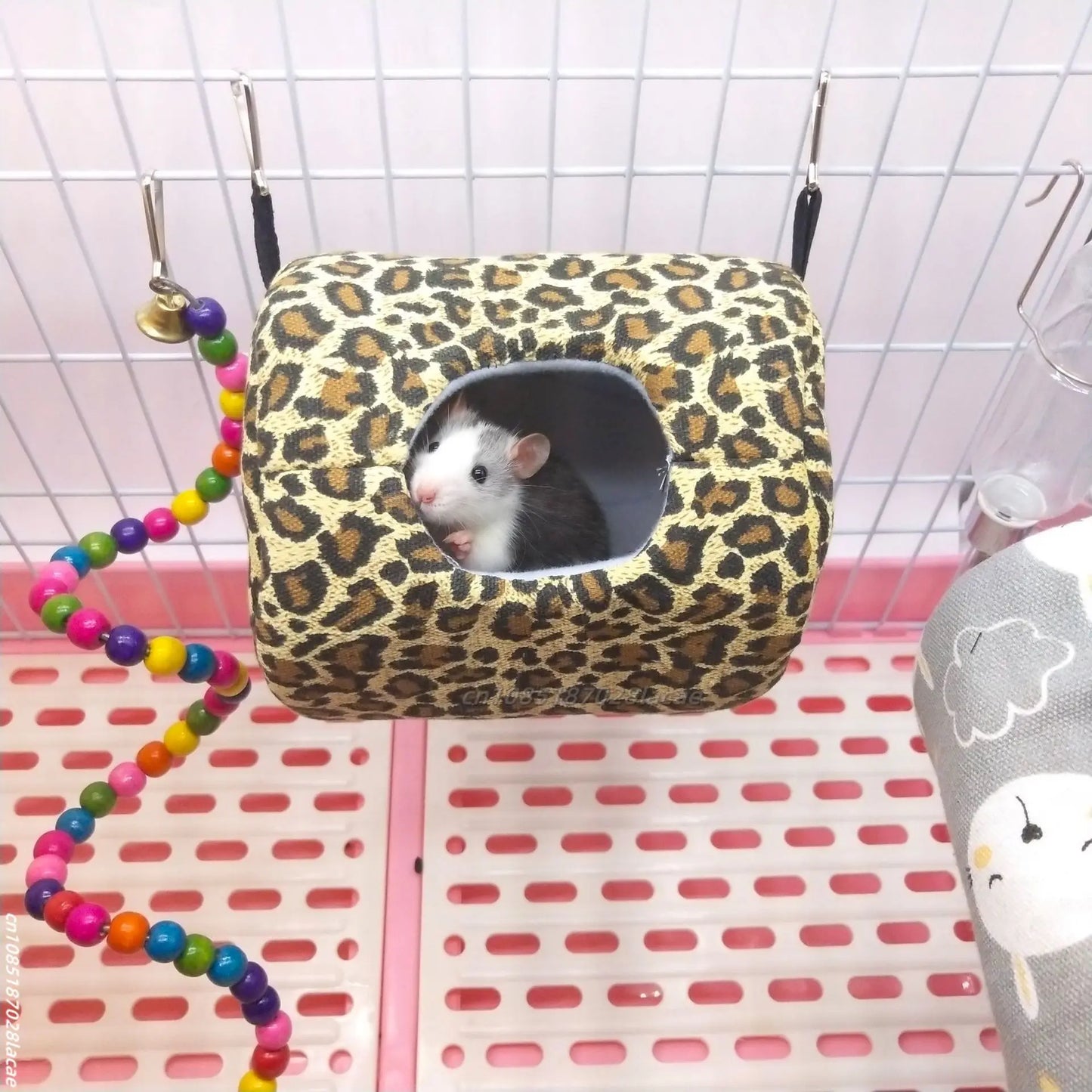 Hamster House Warm Soft Beds And Houses Rodent Cage Printed Hammock for Rats Cotton Guinea Pig Hanging Cage Small Animal